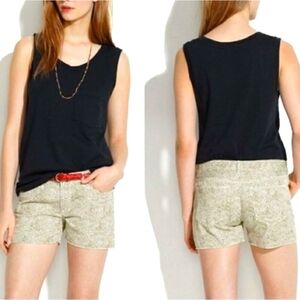 Madewell | 26 | White & Brown Speckled Shorts